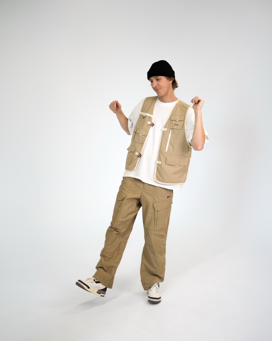 BBYFERG dancing in a utility vest